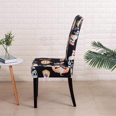 Pumpkin And Ghost Chair Cover