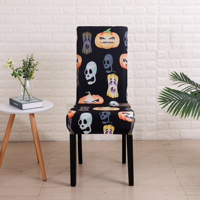 Pumpkin And Ghost Chair Cover
