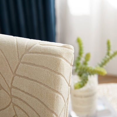 Beige Leaf Vandtæt Stolebetræk