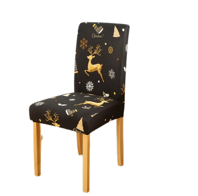 Glædelig Jul Sort Stolebetræk