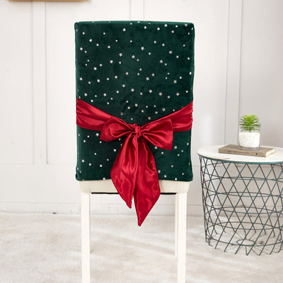 Grøn Velvet Julestolebetræk