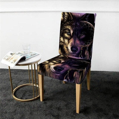 Sort Stolebetræk Med Ulv