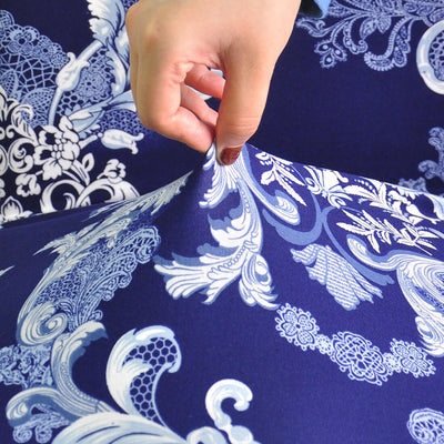 Vintage Hvid Og Blå Stolebetræk