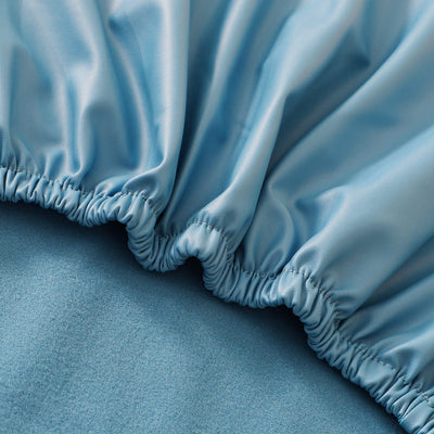 Sky Blue Læder Kontorstolebetræk