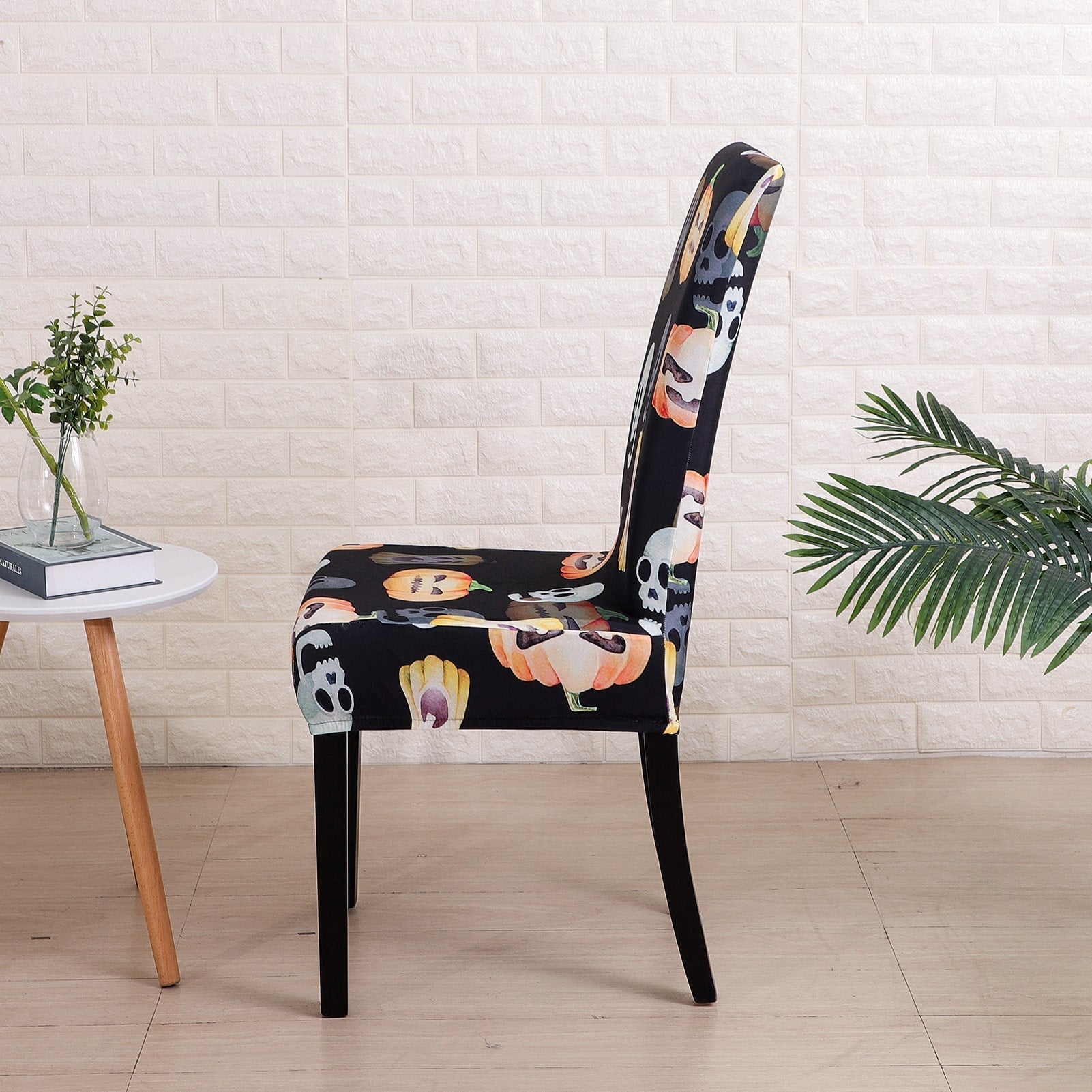 Pumpkin And Ghost Chair Cover