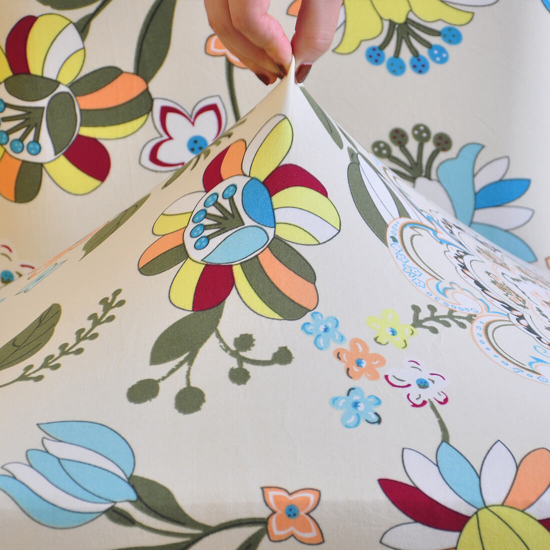 Flerfarvet Blomstret Stolebetræk