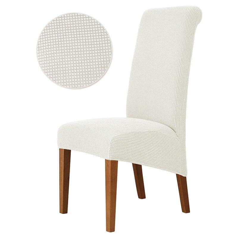 Stor Størrelse Mælkehvid Stolebetræk