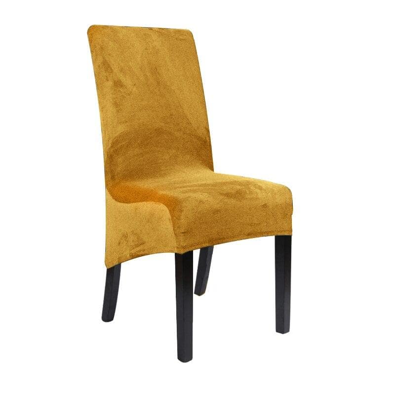 Stor Størrelse Velvet Chair Cover Sahara Yellow