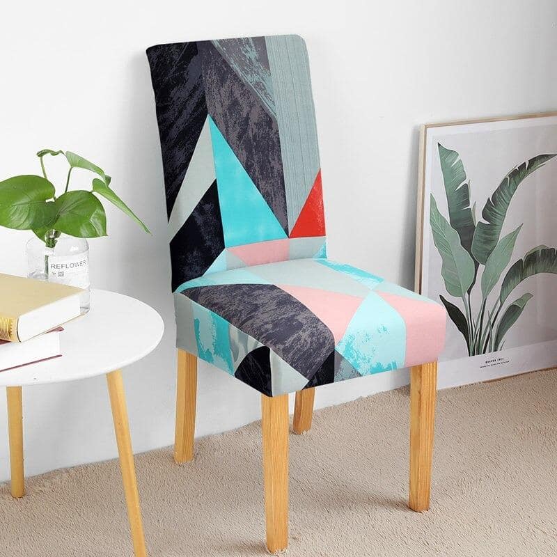 Grå, Himmelblå Og Lyserød Stolebetræk