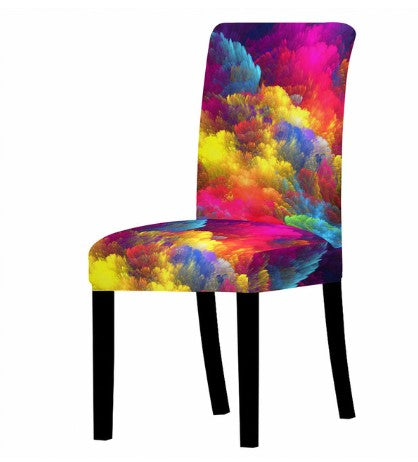 Pink Farverigt Marmoreret Stolebetræk