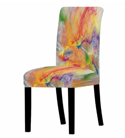 Orange Marmoreret Stolebetræk