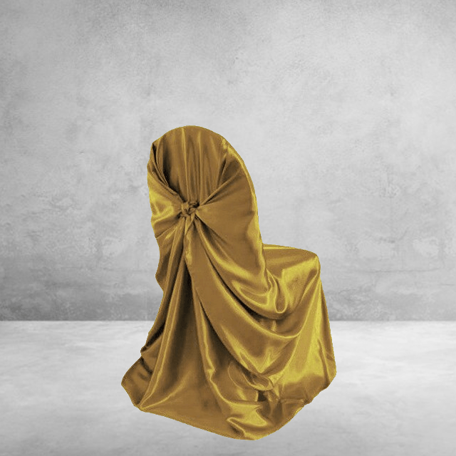 Guld Satin Betræk Til Bryllupsstole