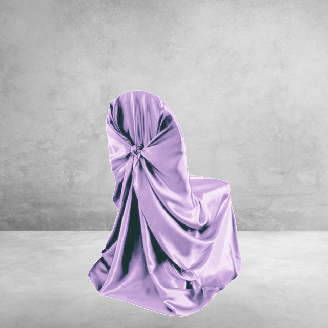 Lavendel Satin Bryllup Stolebetræk