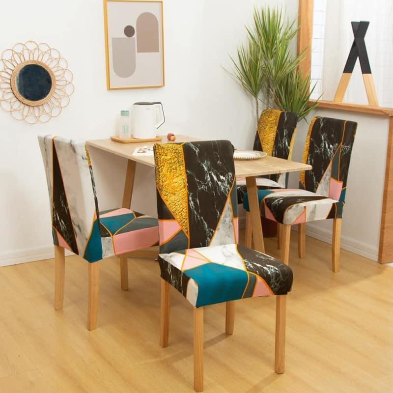 Flerfarvet Brunt Stolebetræk