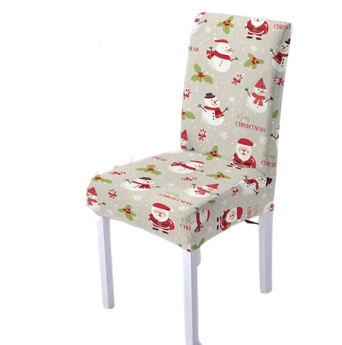 Glædelig Jul Grå Stolebetræk
