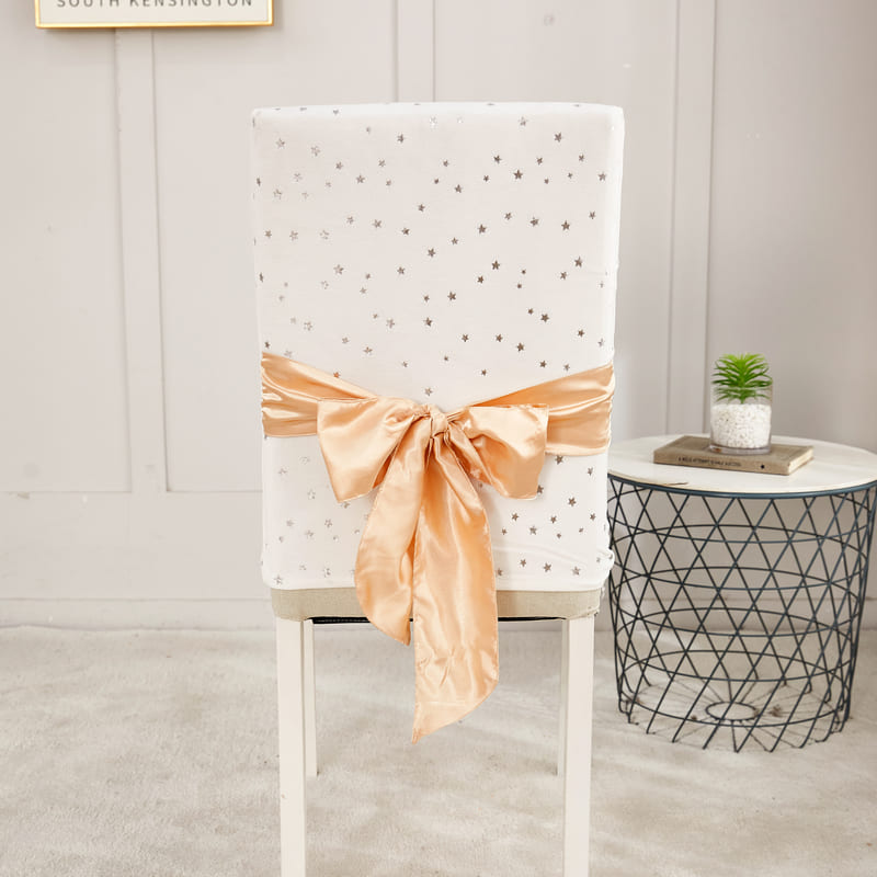 Hvid Fløjl Julestolebetræk