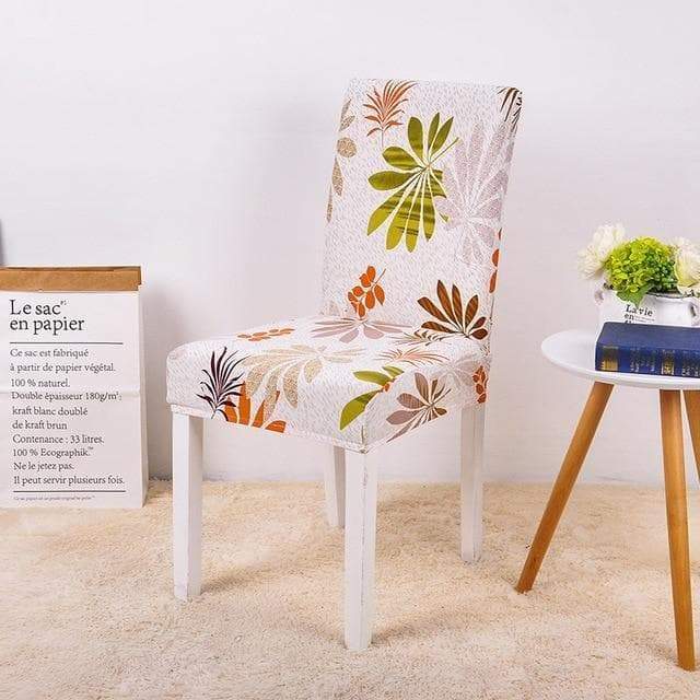 Orange Og Gule Blade Stolebetræk