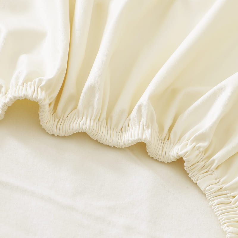 Kontorstolebetræk I Hvidt Læder