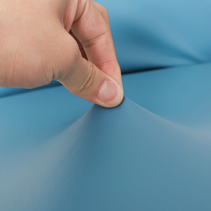 Sky Blue Læder Kontorstolebetræk