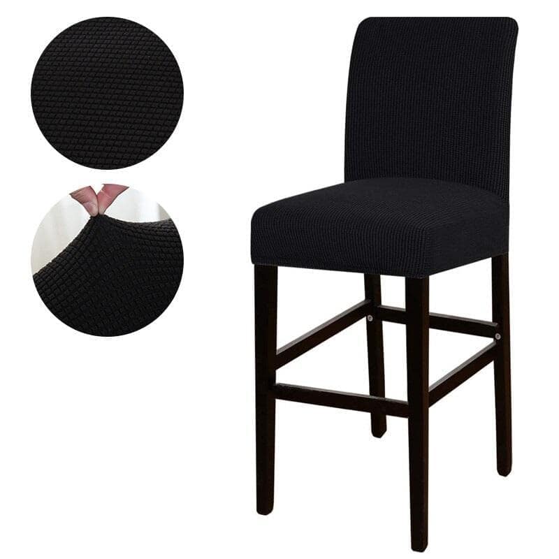 Mørk Sort Barstolsovertræk