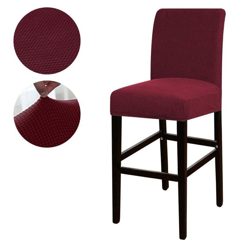 Barstolsovertræk Bordeaux Rød