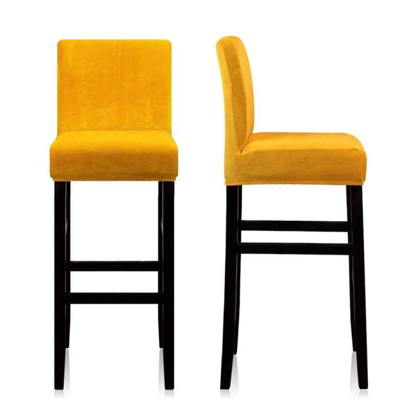 Okker Velvet Barstolsovertræk